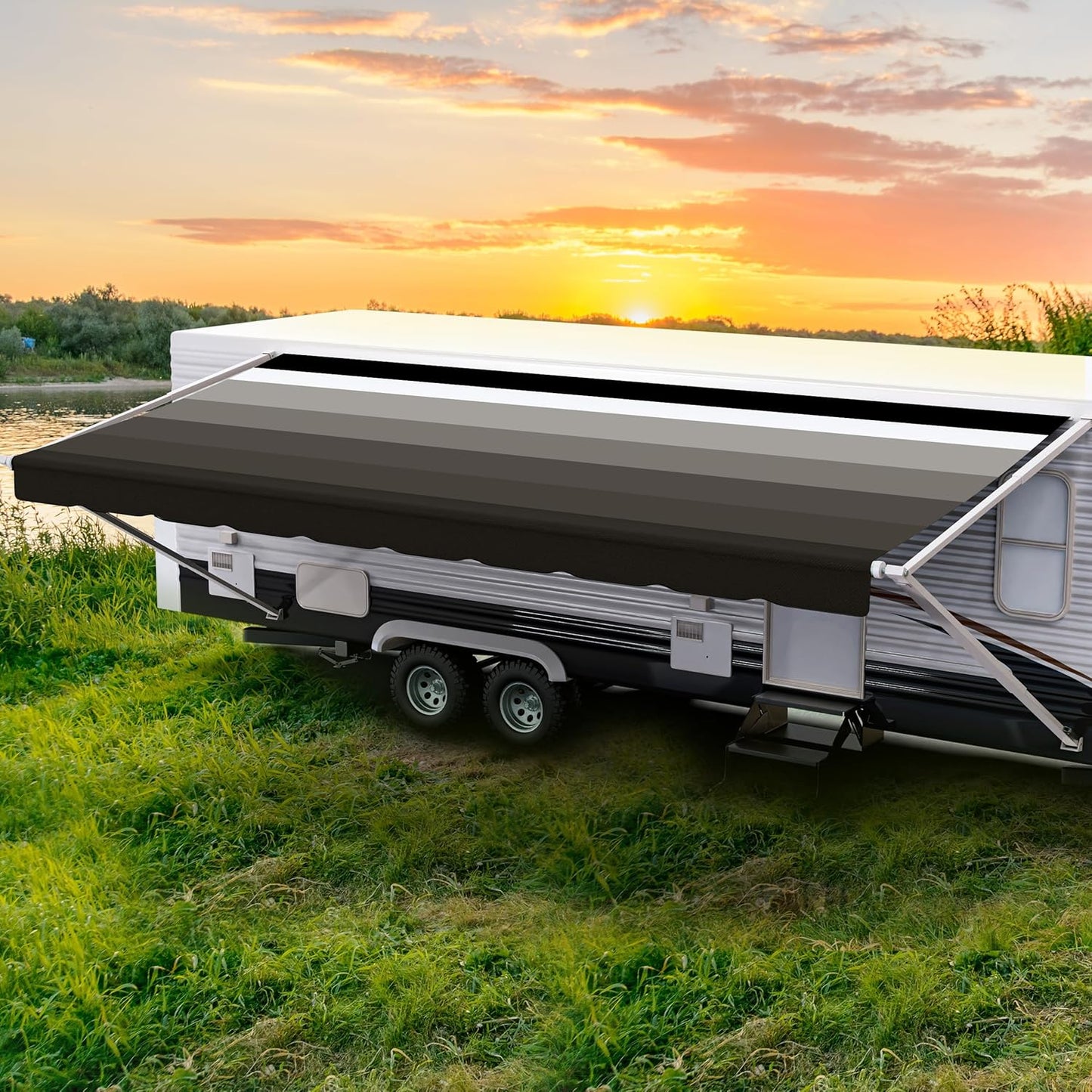 ShadePro RV Awning Fabric Replacement - Heavy Duty Vinyl Canopy
