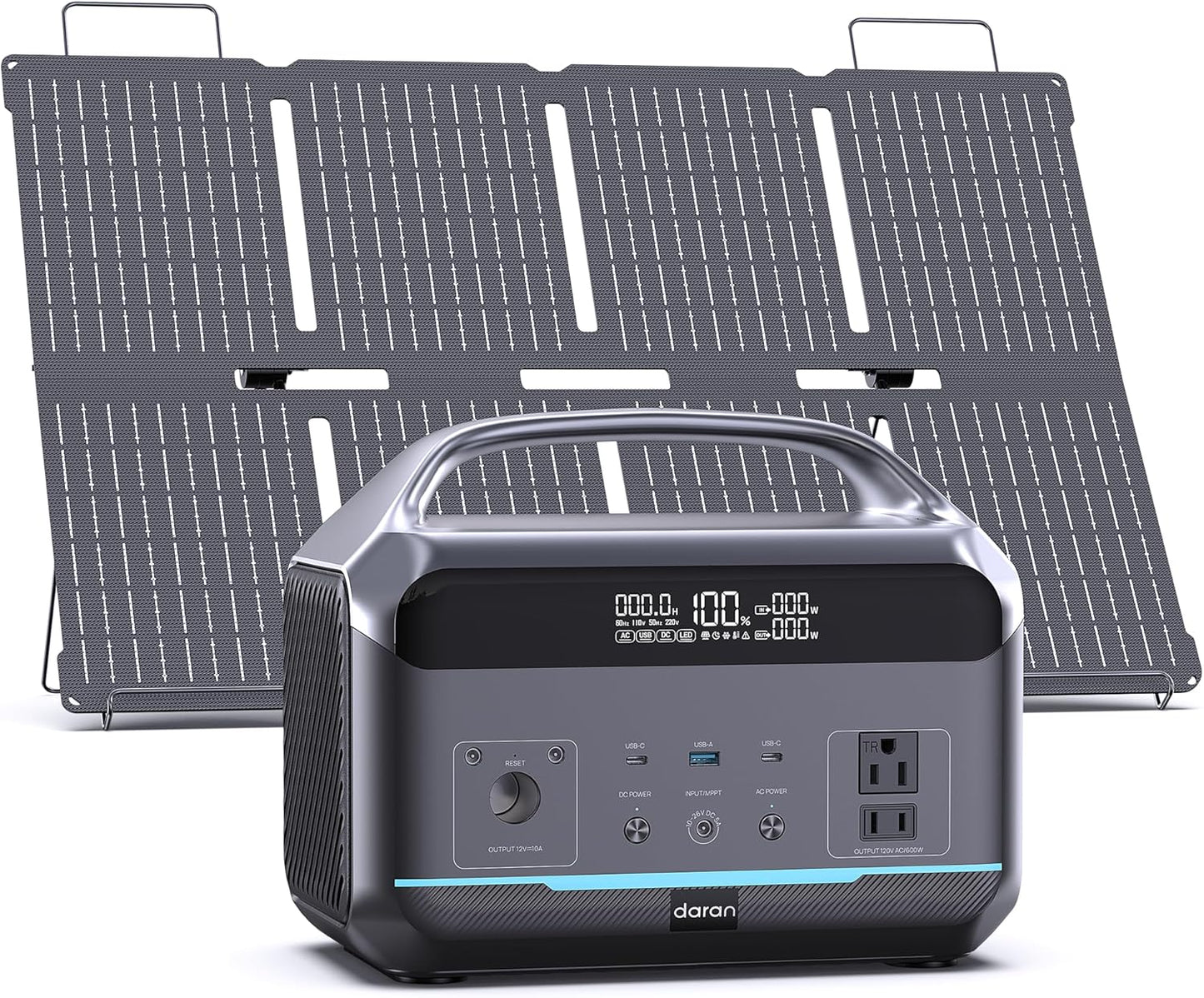 DaranEner 600W Portable Power Station: Fast Solar Charging