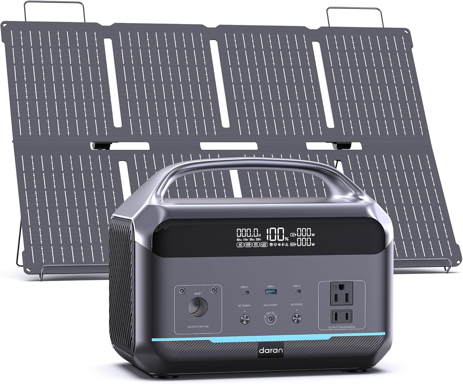 DaranEner 600W Portable Power Station: Fast Solar Charging