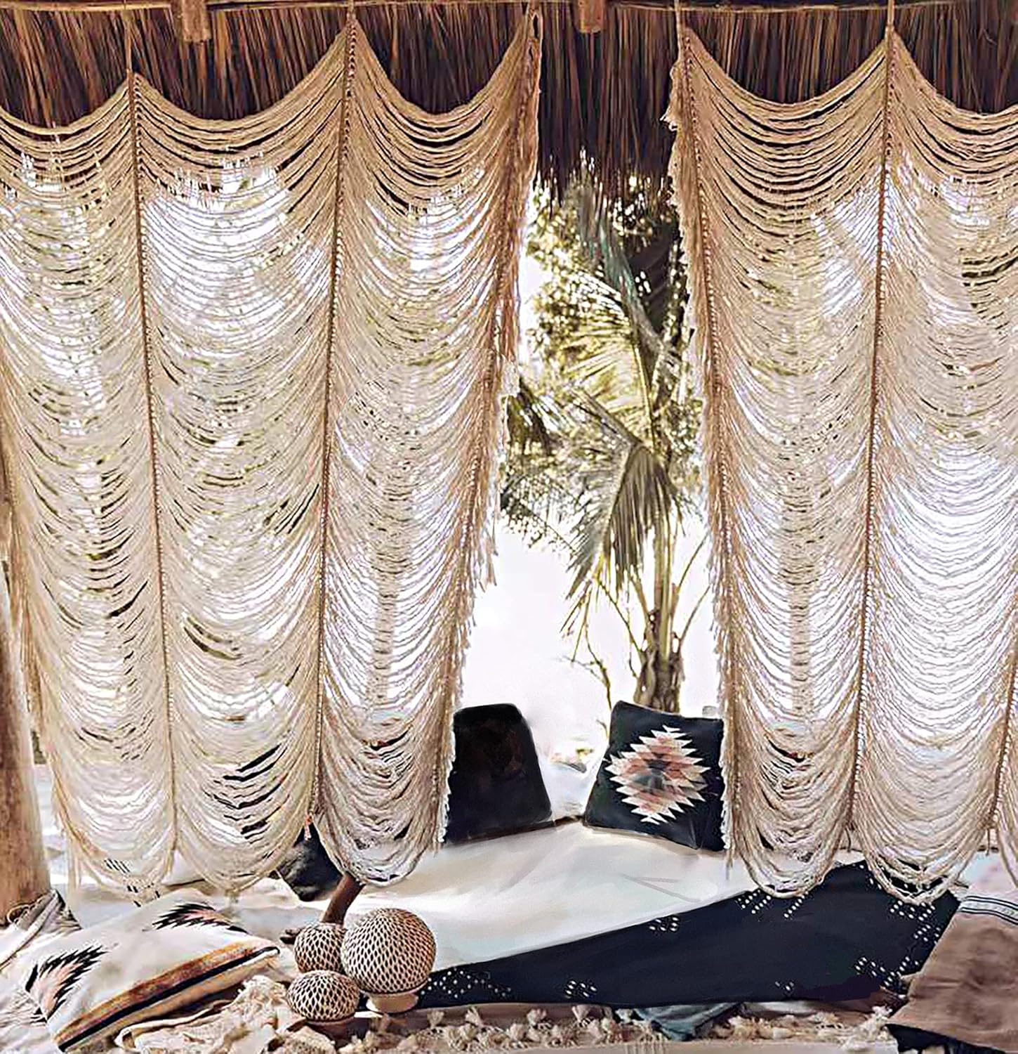 Macrame Curtain Boho Doorway Window Decor for Stylish Spaces