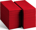 200-Pack Disposable Linen-Feel Red Napkins 12in x 17in - Elegant