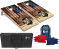 Cornhole Board Set w/Bean Bags and Carrying Case - Lightweight 4ftx2ft