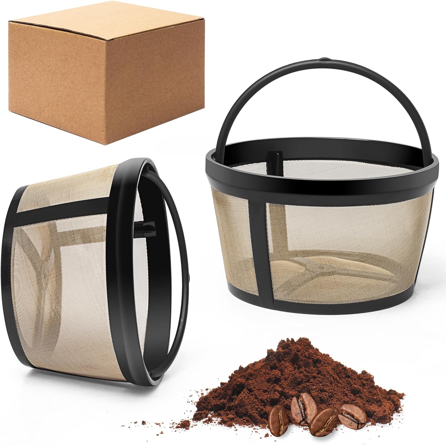 BRENSTEN Reusable 4-Cup Filter Basket: Permanent MrCoffee Gold Filter Replacement