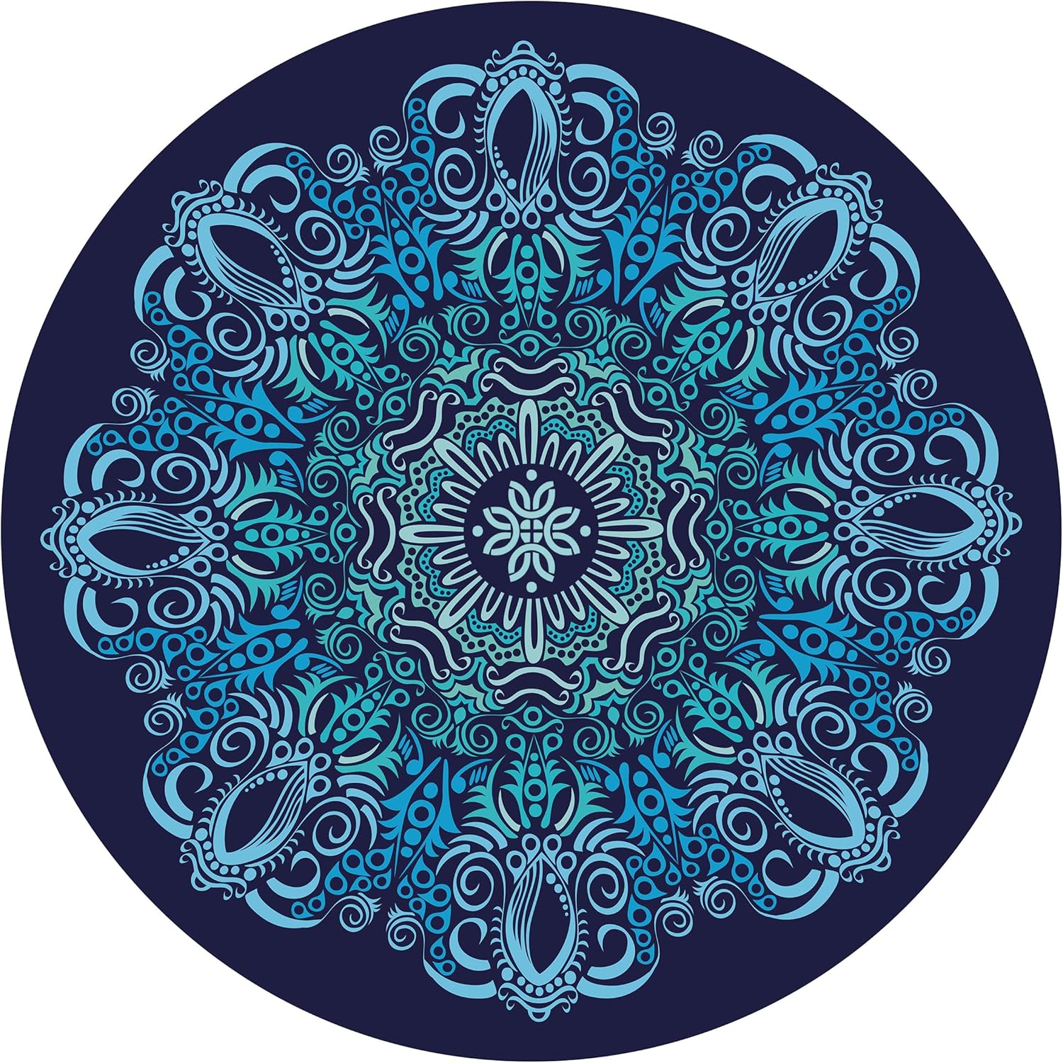 LERYG Oversize Non-Slip Pilates Mat ~ 140cm Dia.