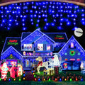 Hezbjiti Christmas Curtain String Lights 800 LED 65.6 ft - Bright Blue