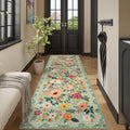 DUKINO 3x10 Runner Rug for Hallway - Washable Floral Runner