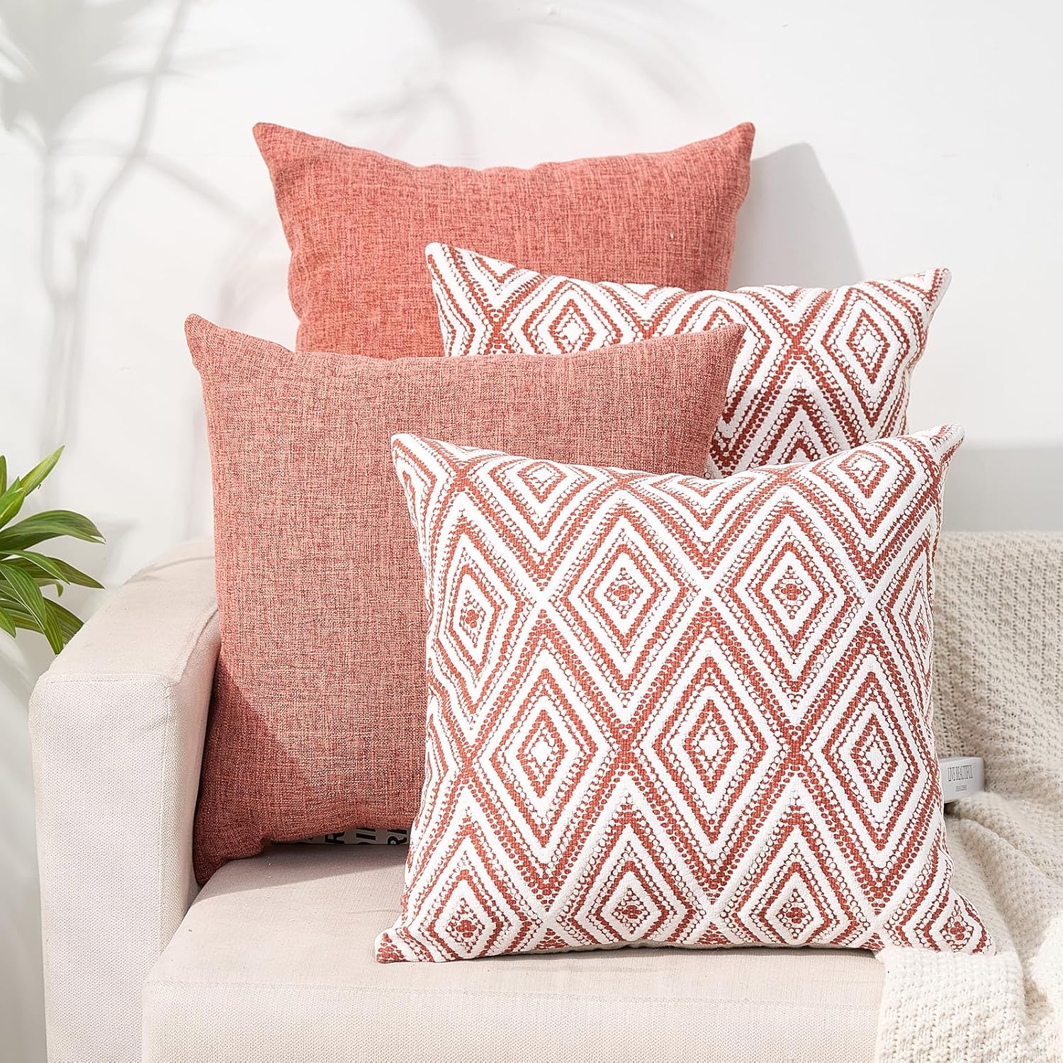HPUK Decorative Throw Pillow Covers Set of 4 for Living Room