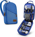Camp Kitchen Cooking Utensil Set Travel Organizer - Portable Camp Kit