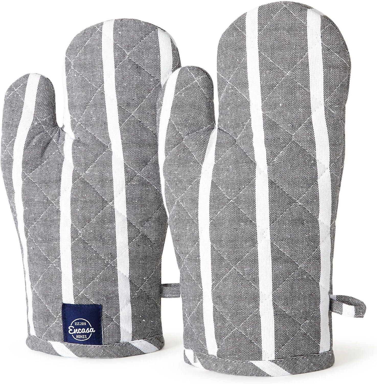 Encasa XO Oven Mitts - Heat Resistant 12x7 for Kitchen Cooking