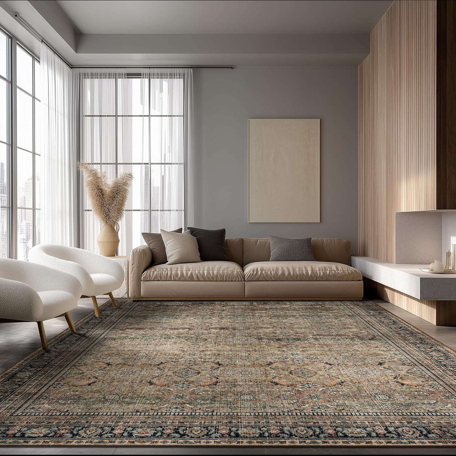 Ultra Soft Non Slip Area Rug for Living Room and Bedroom