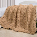 Carriediosa Chunky Knit Throw Blanket 60 in x 80 in Twin - Cozy