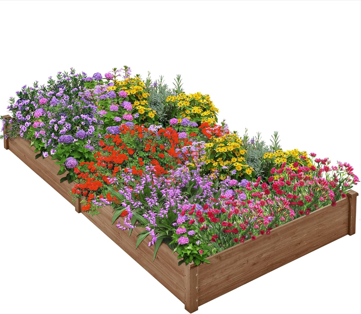 Yaheetech 84ft Wooden Horticulture Raised Garden Bed Planter Box