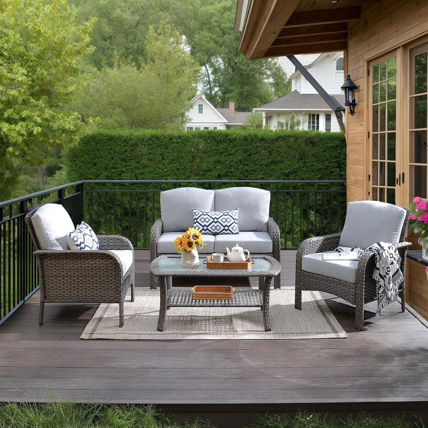 HOOOWOOO Patio Furniture Set for Outdoor Comfort and Style