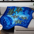 Sea Turtle Fleece Blanket for Bed - Super Soft Plush Comfort