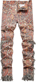 Enrica Men's Casual Printed Jeans for Stylish Comfort
