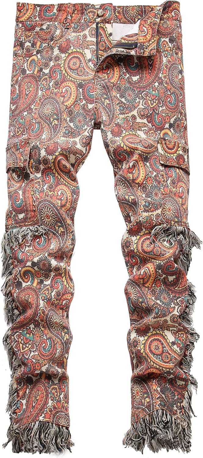 Enrica Men's Casual Printed Jeans for Stylish Comfort
