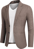 Men's Slim Fit Linen Texture Blazer Casual Sport Coat - Lightweight