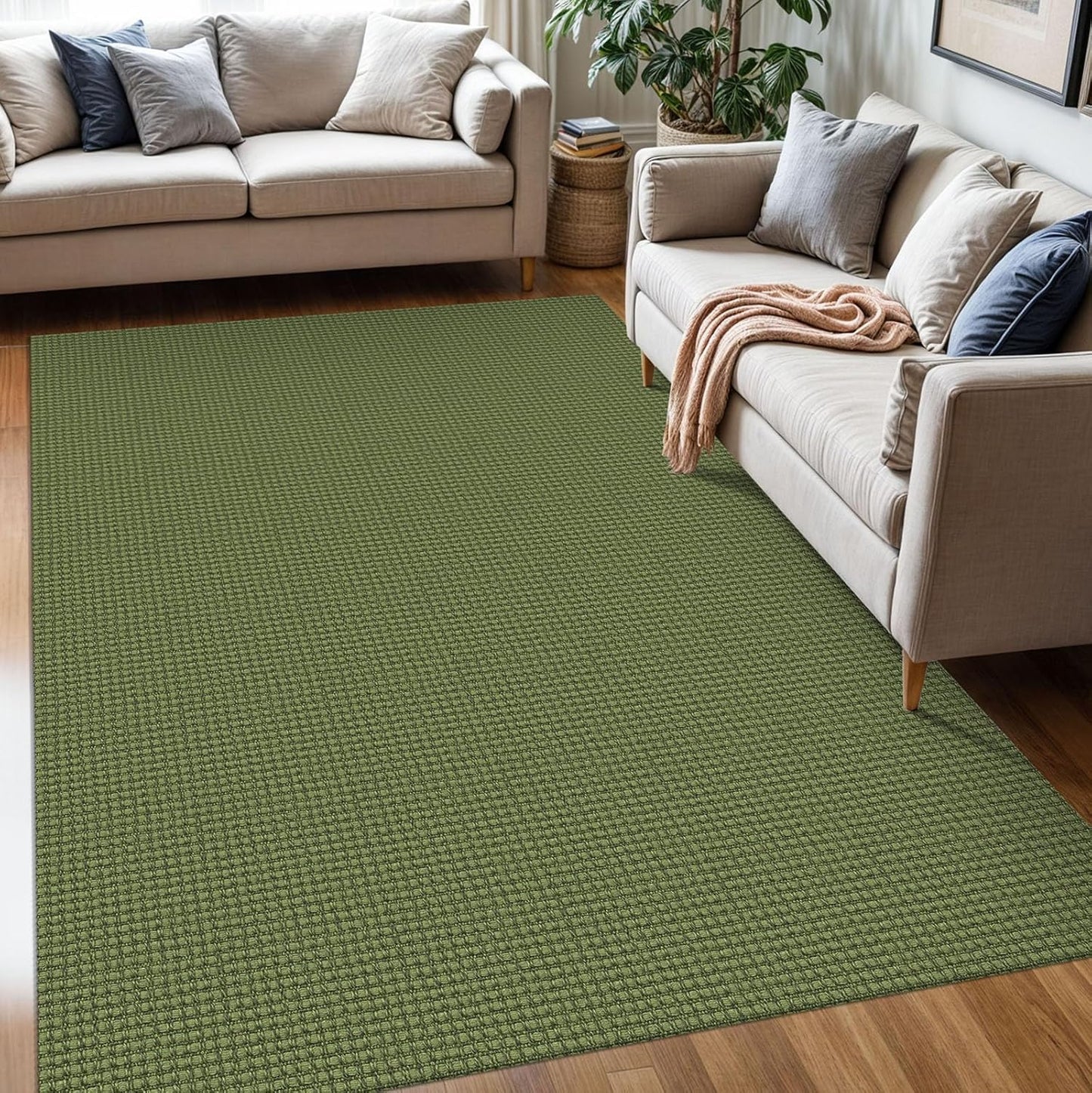 KOZYFLY Washable Area Rug 5x7 ft Non Slip for Living Room
