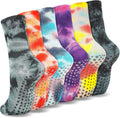 Cute Tie Dye Pilates Grip Socks - Anti-Slip Comfort