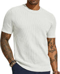 PJ PAUL JONES Men's Honeycomb Waffle Knit Crewneck T-Shirt - Casual