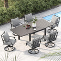 Grand patio 7-Piece Patio Dining Set for 6 - Swivel Rocking Chairs