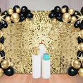 48 Pcs Light Gold Shimmer Wall Backdrop Panels 8x6 FT - Sparkling