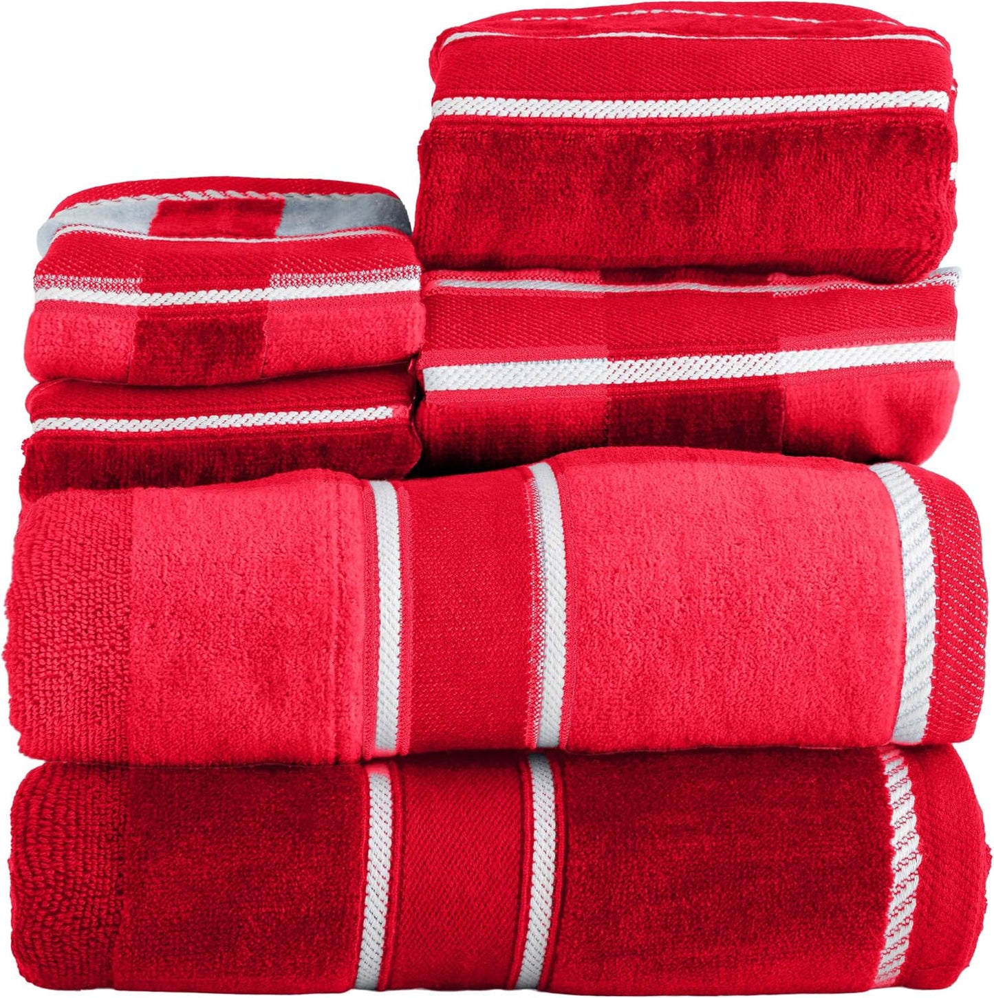 Lavish Home 6 Piece Bathroom Towels Set - Soft Cotton Towels