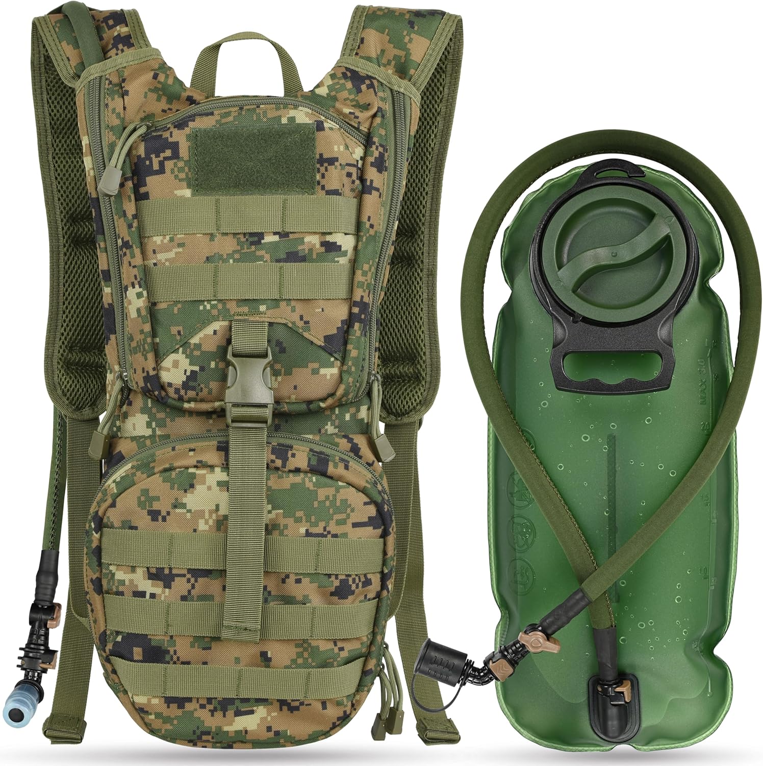 MARCHWAY Tactical Molle Hydration Pack for Outdoor Adventures
