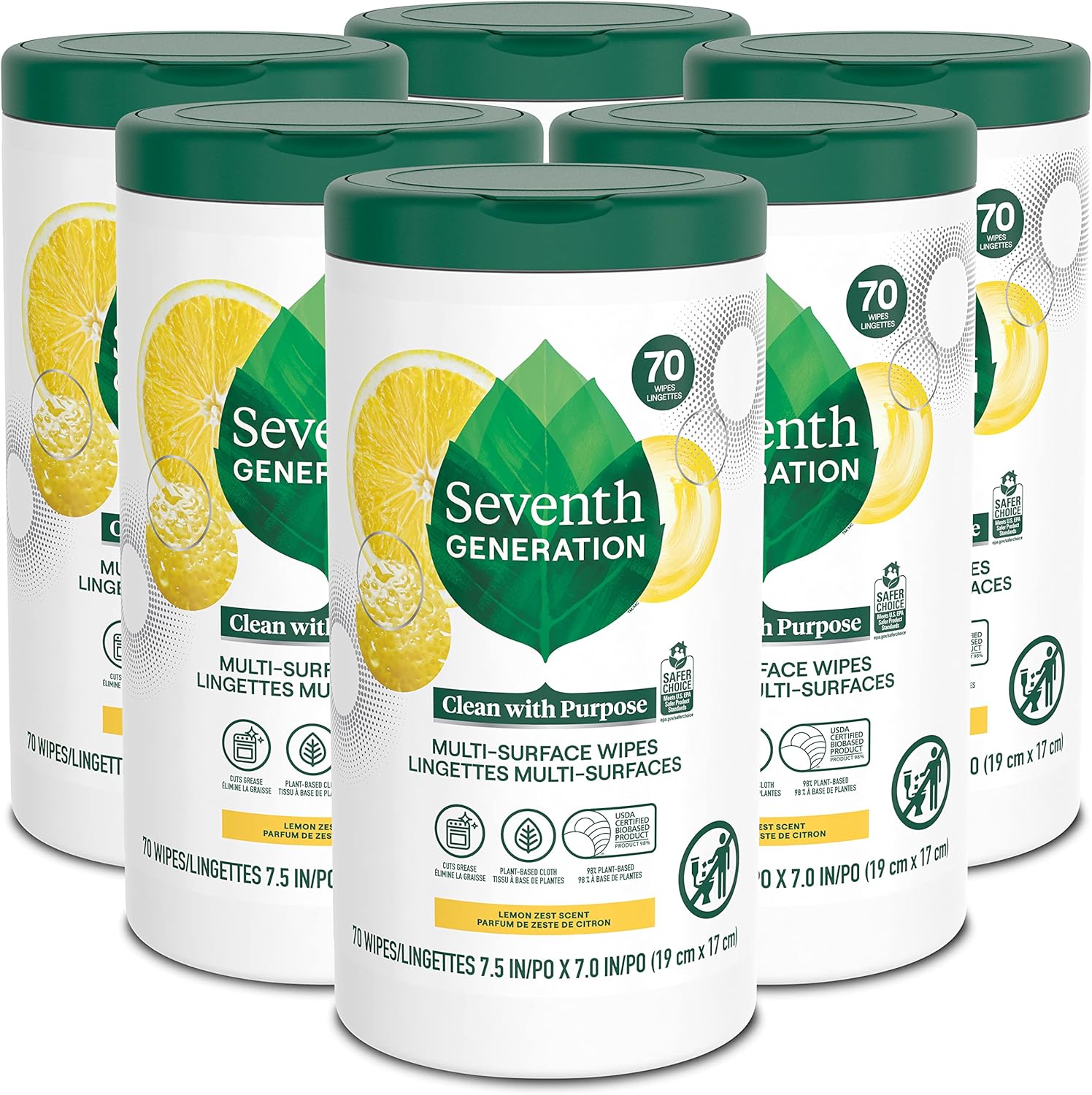 Seventh Generation Multi Surface Wipes for Effective Cleaning