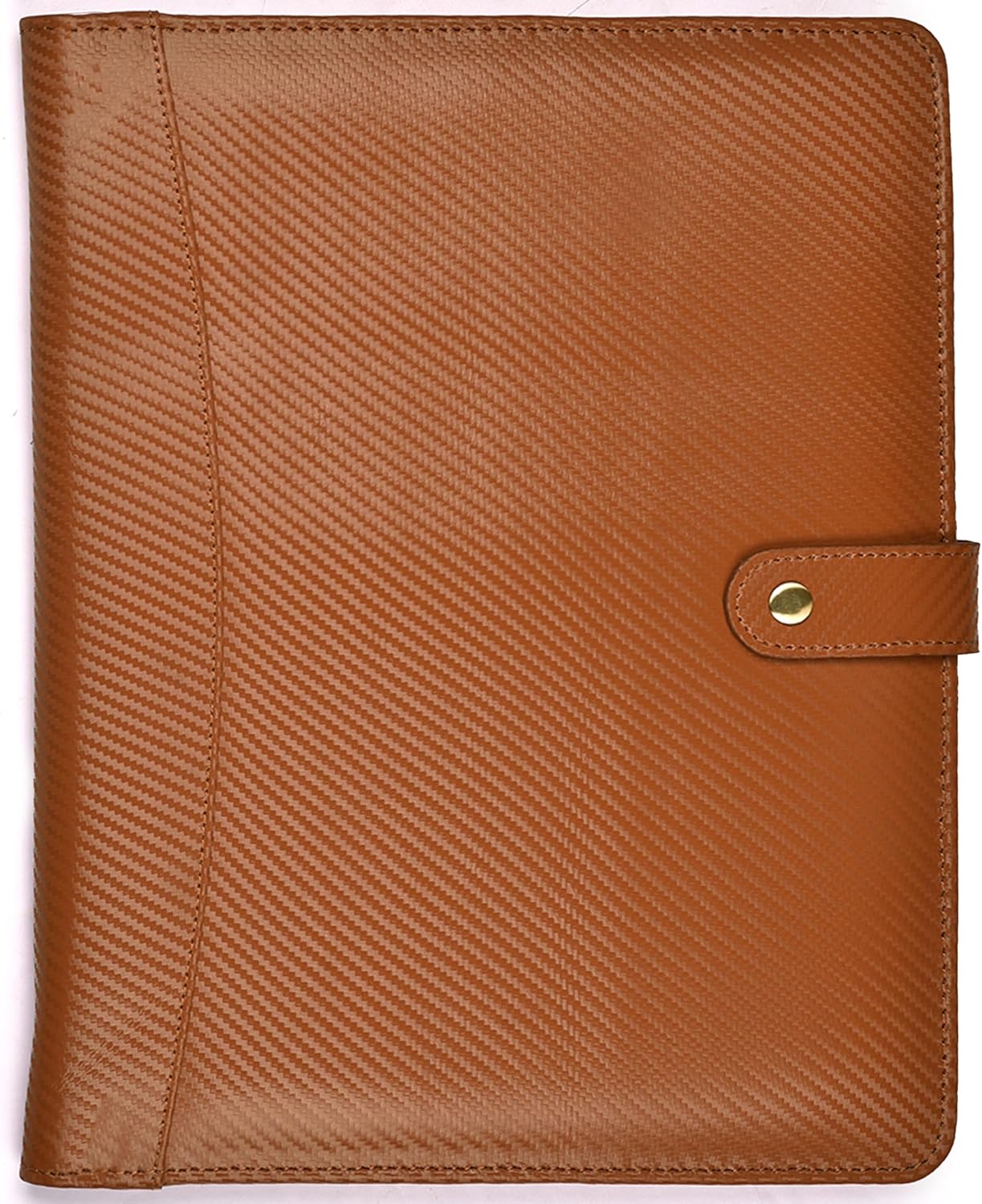 Carbon Fiber Genuine Leather Padfolio Organizer for A4 Letter