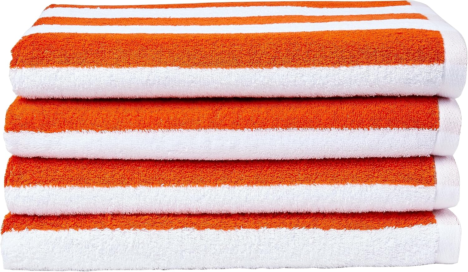 Cabana Stripe Beach Towels - 100% Cotton, Pack of 4, 30x60 in