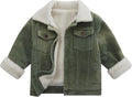 Toddler Boy Winter Thick Corduroy Coat Sherpa Lined Jacket - Warm