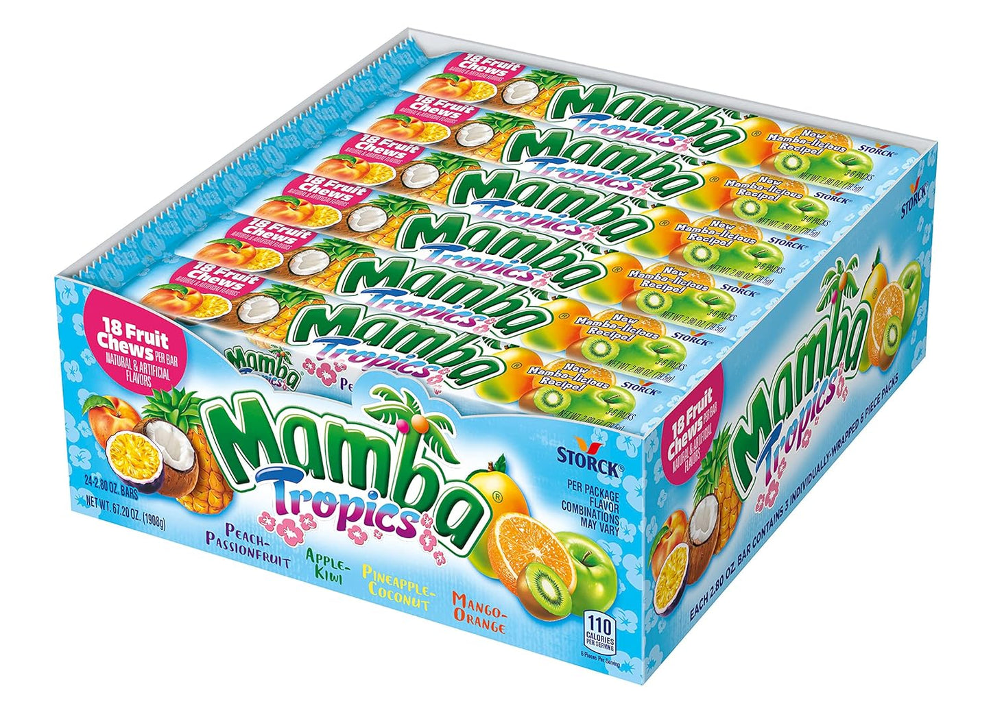 Mamba Tropics Fruit Chews Candy - Juicy Flavorful Treats