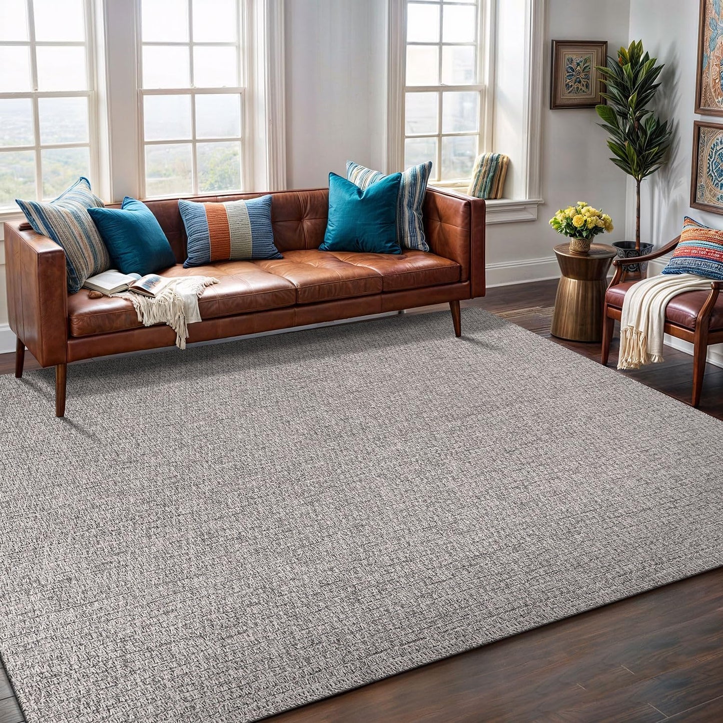 Easy Jute Rug 4x6 for Indoor Outdoor Use - Durable & Stylish