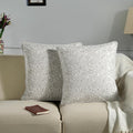 Ridhi Modern Farmhouse Pillow Covers Set of 2 24x24 - Taupe Piped