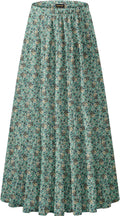 NASHALYLY Womens Chiffon High Waist Pleated A-Line Maxi Skirt