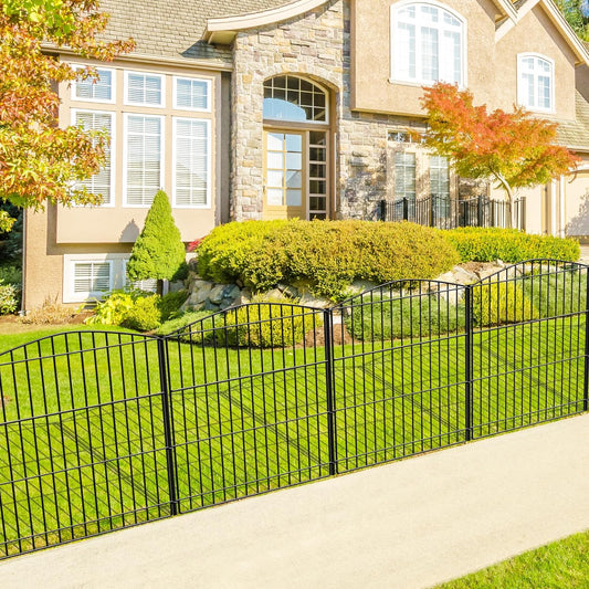 Decorative Garden Fence 6 Panels 11.8ft Long for Outdoor Use