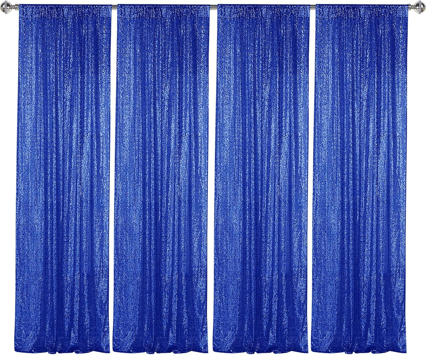 Navy Blue Sequin Backdrop Curtain for Stunning Event Decor