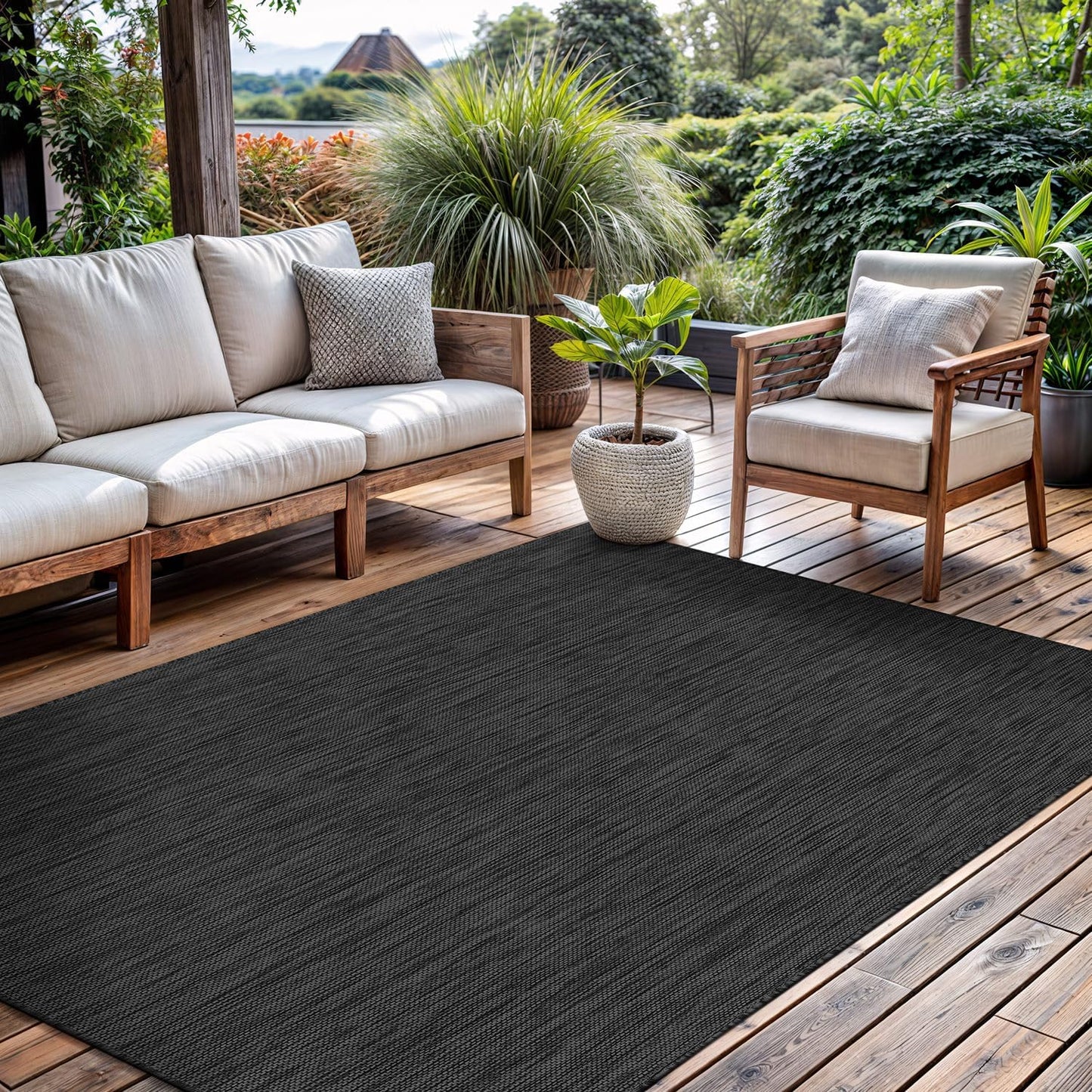 CAMILSON Outdoor Rug 9x12 - Modern Area Rug for Patios