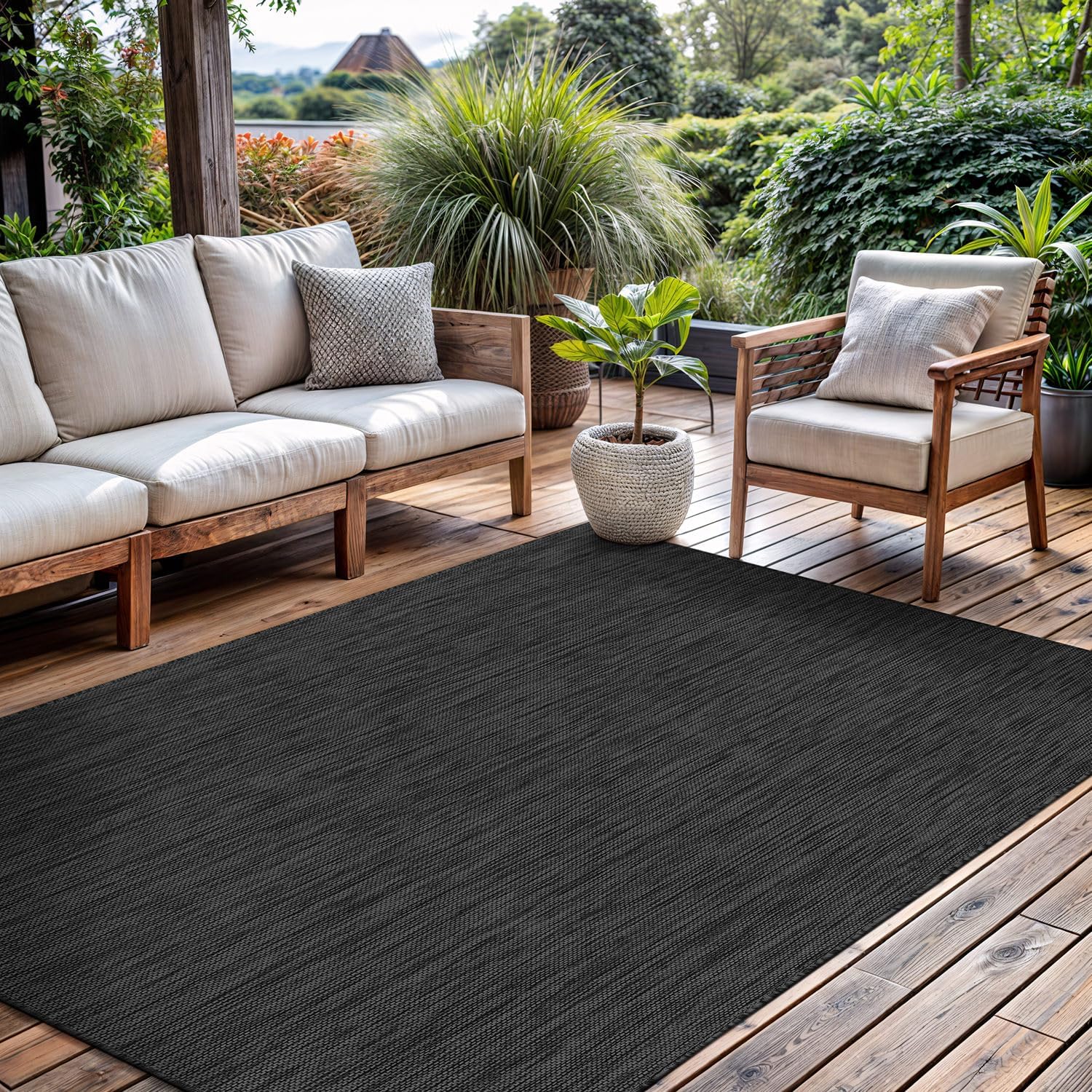 CAMILSON Outdoor Rug 9x12 - Modern Area Rug for Patios