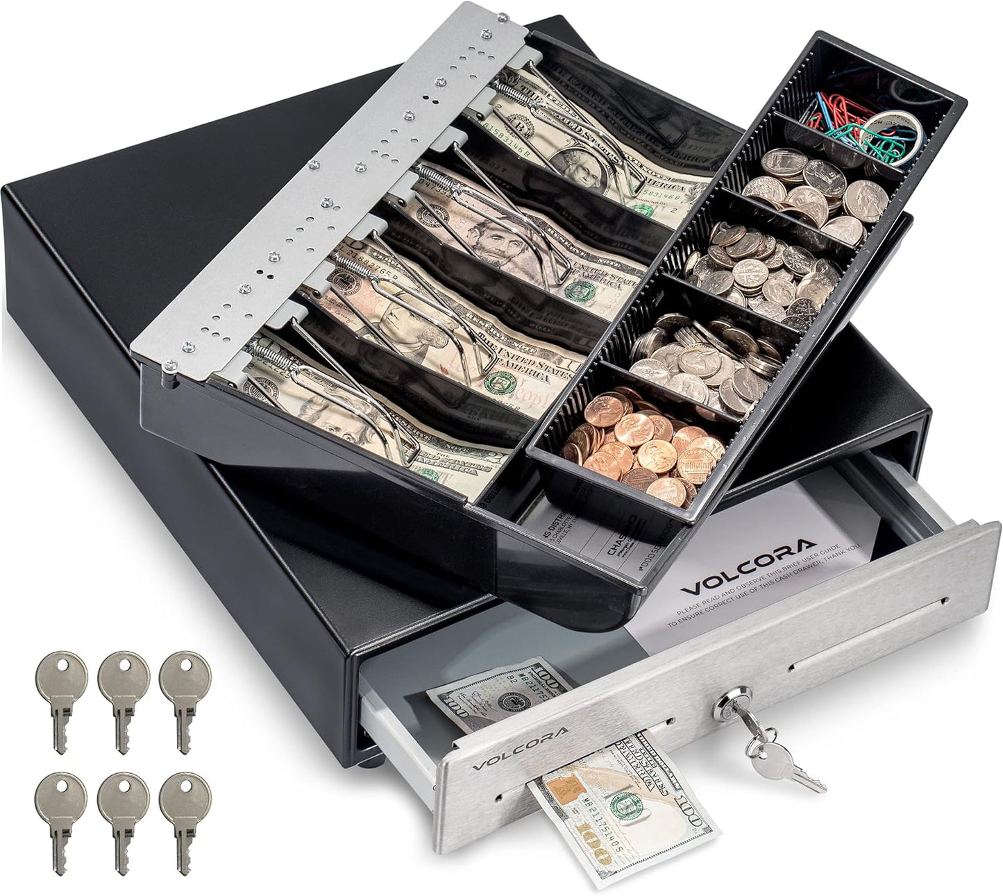 Volcora 13 Cash Register Drawer for POS System - Durable Design