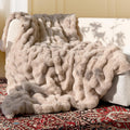 Ultra Soft Cozy Faux Fur Throw Blanket 50x60 in - Plush Comfort