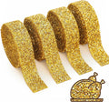 Locacrystal Rhinestone Ribbon Self-Adhesive Bling - Gold 12yds