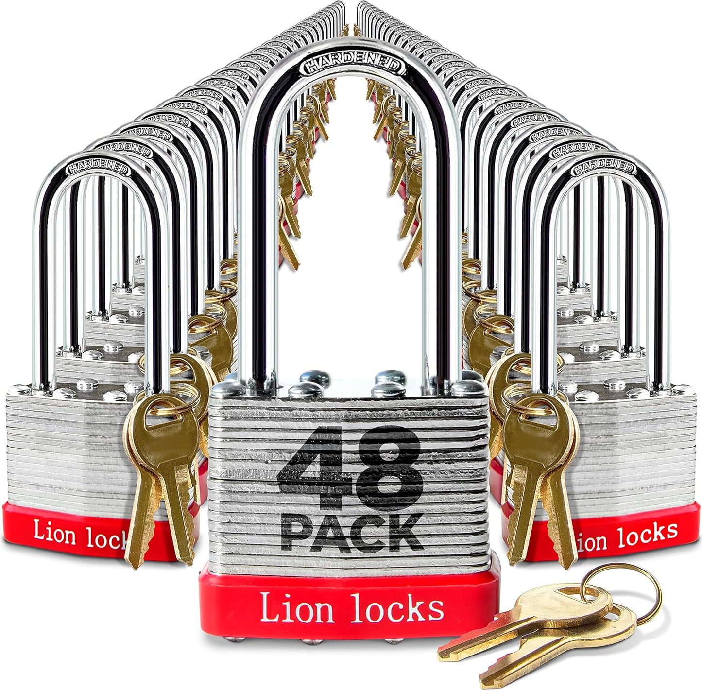 Keyed Alike Padlocks with 2in Long Shackle for Security