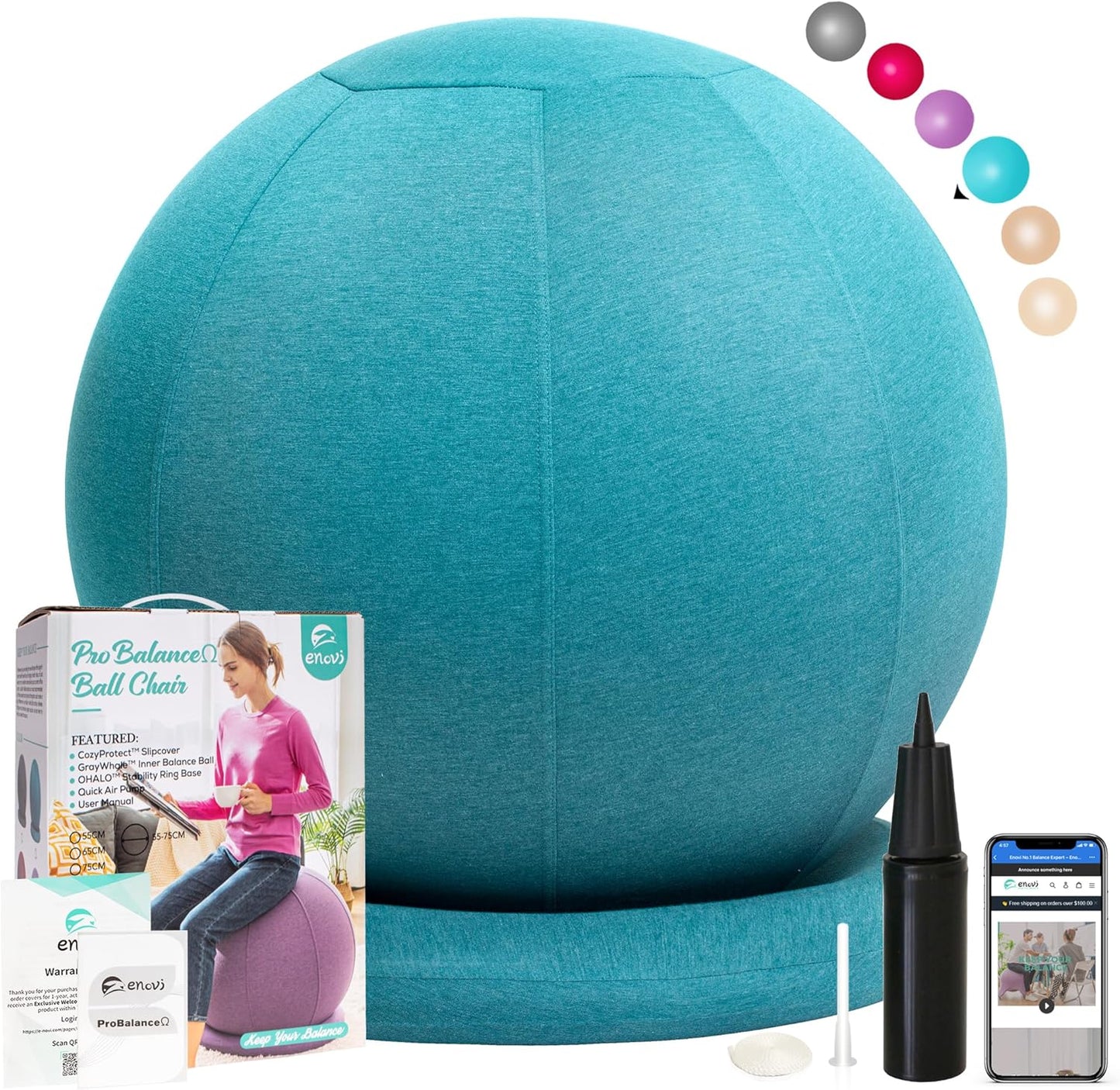 ENOVI Balance Ball Chair: Relieve Back Pain!