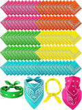 Paisley Bandanas 100 Pack Neon Assorted - Bulk Unisex Headscarves