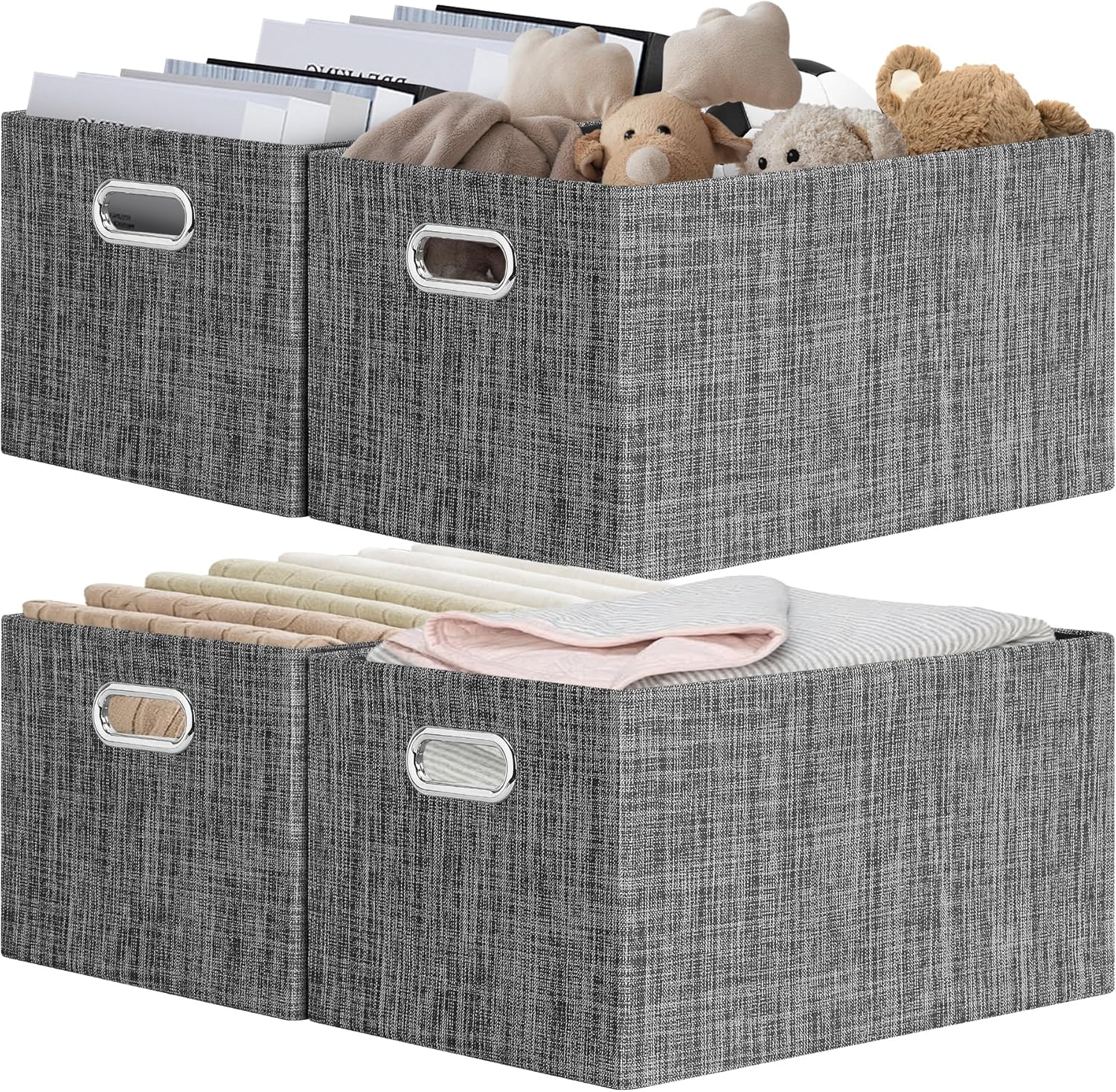 Posprica Closet Storage Bins for Organizing Clothes and Toys