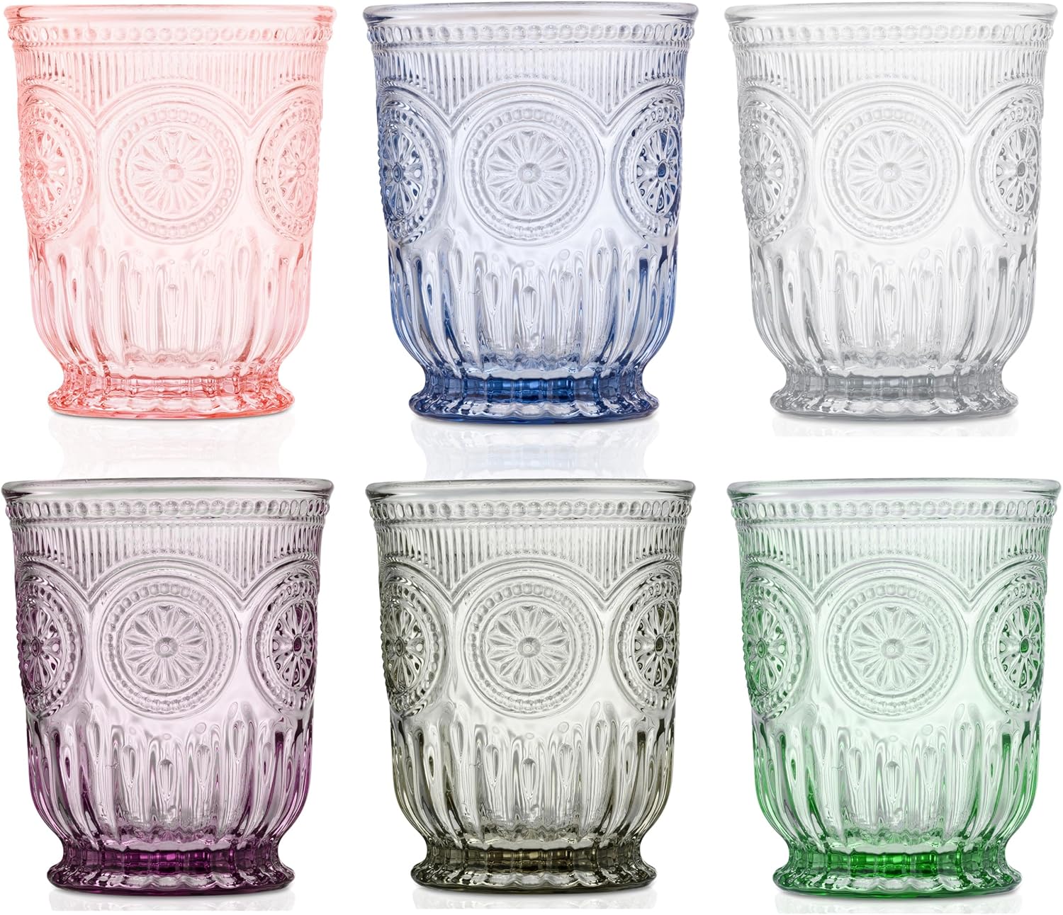 Yungala Multi-colored Small Drinking Glasses Set of 6 Vibrant