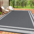 Outdoor Rug 6ft x 9ft Reversible Portable Patio Rug - Waterproof