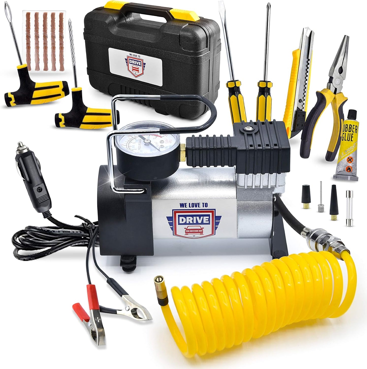 150 PSI Tire Inflator & Repair Kit - DRIVE WITH PEACE